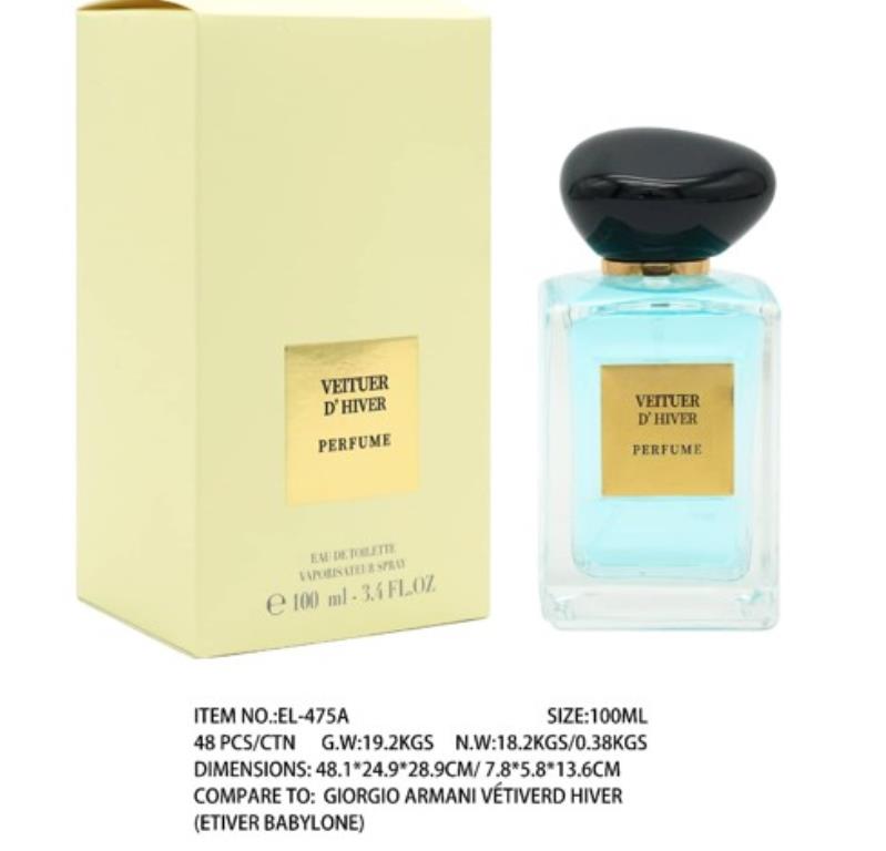 100ML Veituer D'Hiver - Smells like Giorgio Armani Vetiverd Hiver (EL475A) - wholesale bulk packaging | DPack