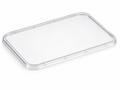 Genfac rectangular clear takeaway container lids stacked bulk carton 500, compatible with G500 to G1000ml containers