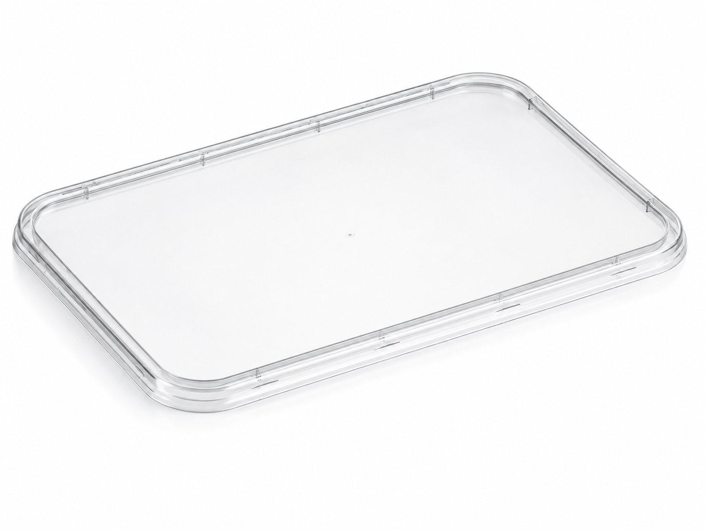 Genfac rectangular clear takeaway container lids stacked bulk carton 500, compatible with G500 to G1000ml containers