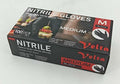 Velta heavy-duty black nitrile powder-free disposable gloves medium size, 100-piece pack for professional use