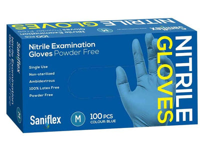 Saniflex Nitrile Blue M 100s