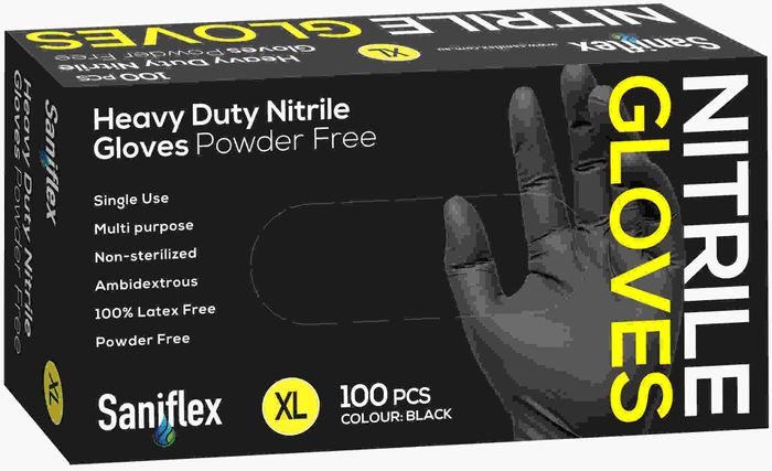 Saniflex Nitrile Black XL 100s