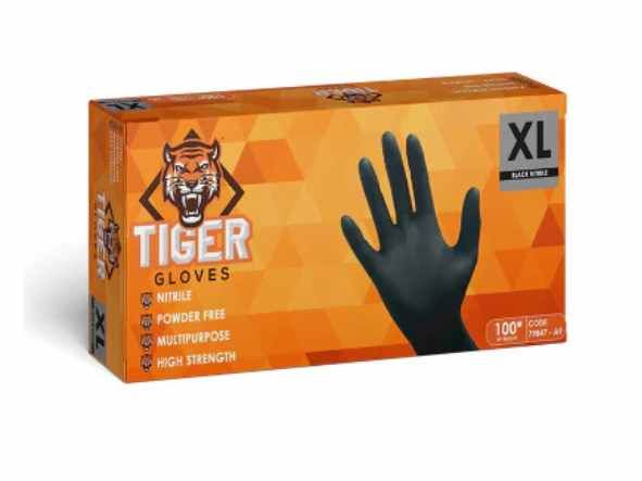 Tiger Nitrile Black XL 100s