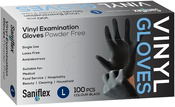 Saniflex Vinyl BLK L PF 100s