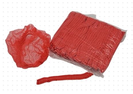 Hair Net Crimped 24' Red 1k