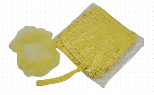 Hair Net Crimped 24' Yellow 1k