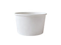 Plain white 3oz paper ice cream cup with rolled rim, small gelato tasting cup for cafes and dessert shops