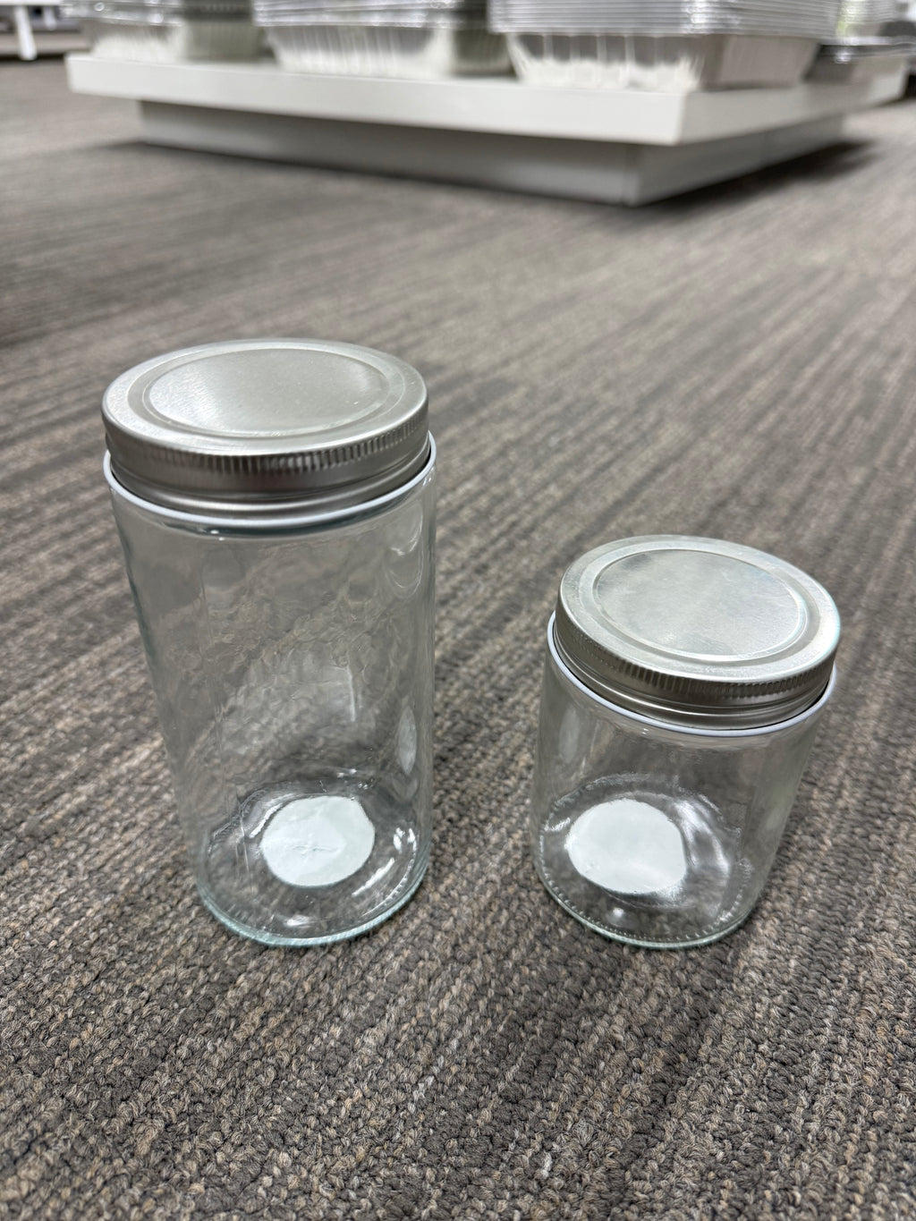 500ML Screw Top Glass Jar with Silver Lid