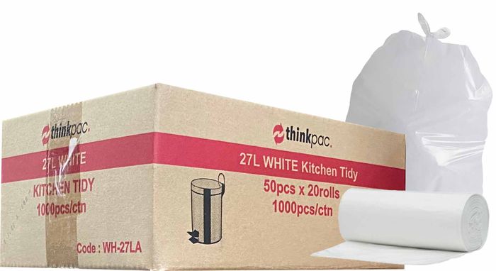 Kitchen Bags 27L White 1000
