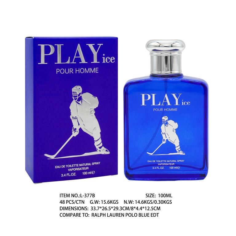 100Ml Play Ice - Smells like Ralp Lauren Polo Blue Edt (L377B) - wholesale bulk packaging | DPack
