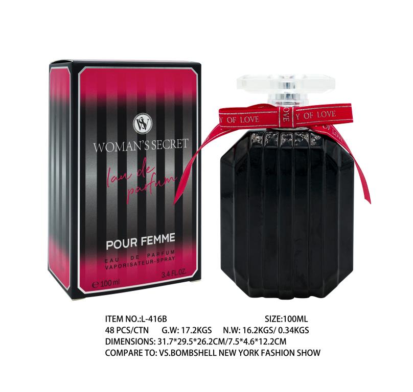 L416B 100ml women's floral musk eau de parfum, carton of 12, inspired-by impression fragrance