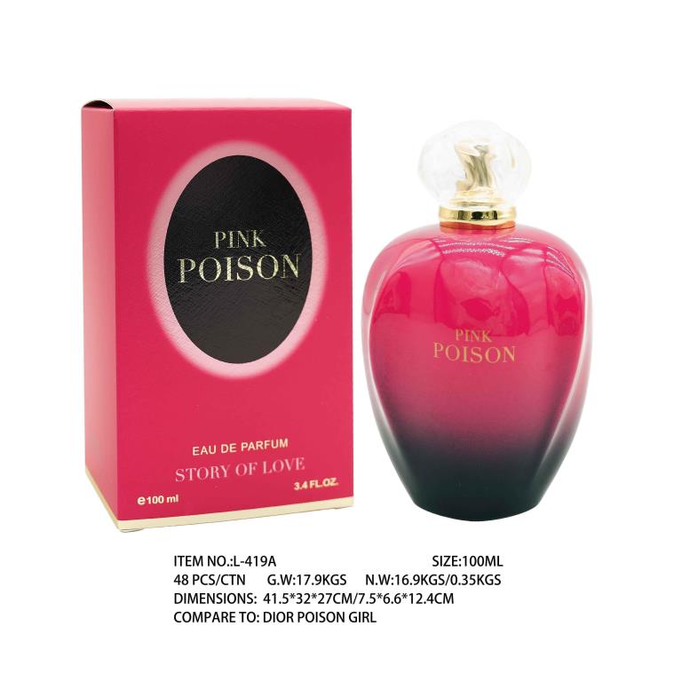 100ML Pink Poison Perfume - Smells Like Dior Poin Dirl (D)
