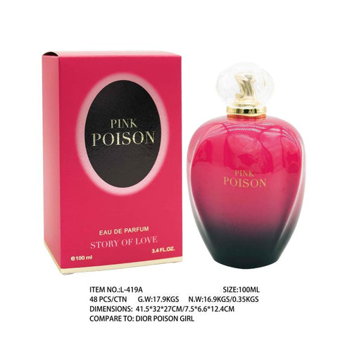 100ML Pink Poison Perfume - Smells Like Dior Poin Dirl (D)