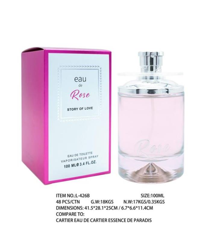 Eau De Rose (Story of Love - Vaporisateur Spray) - Smells like Cartier Eau De Cartier Essence De Paradis