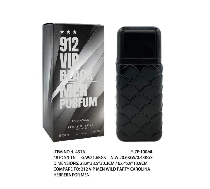 912 VIP Black (Men Purfum) - Smells like 212 VIP Men Wild Party Carolina Herrera For Men (D)