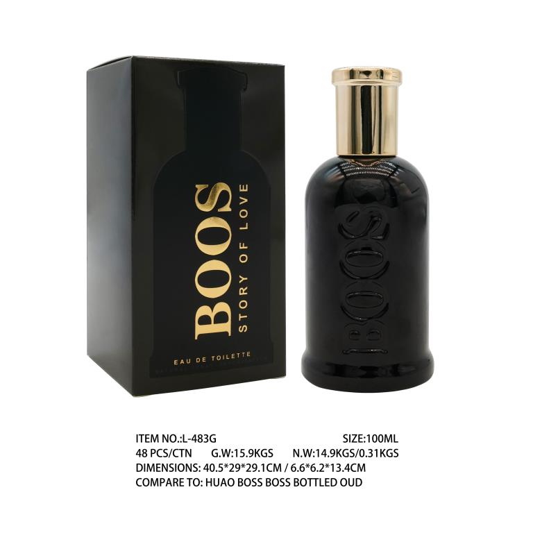 Boss Story of Love 100ml oud fragrance dupe bottle inspired by Hugo Boss Bottled OUD, smoky woody scent for retail