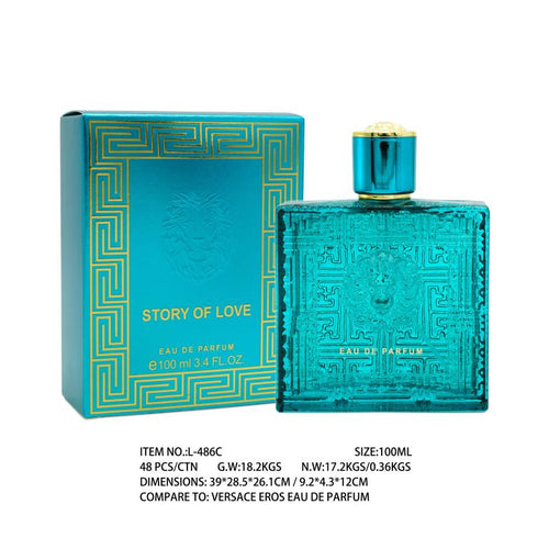 100ML Story of Love -Smells like Versace Eros Eau De Parfum (L486C) - wholesale bulk packaging | DPack