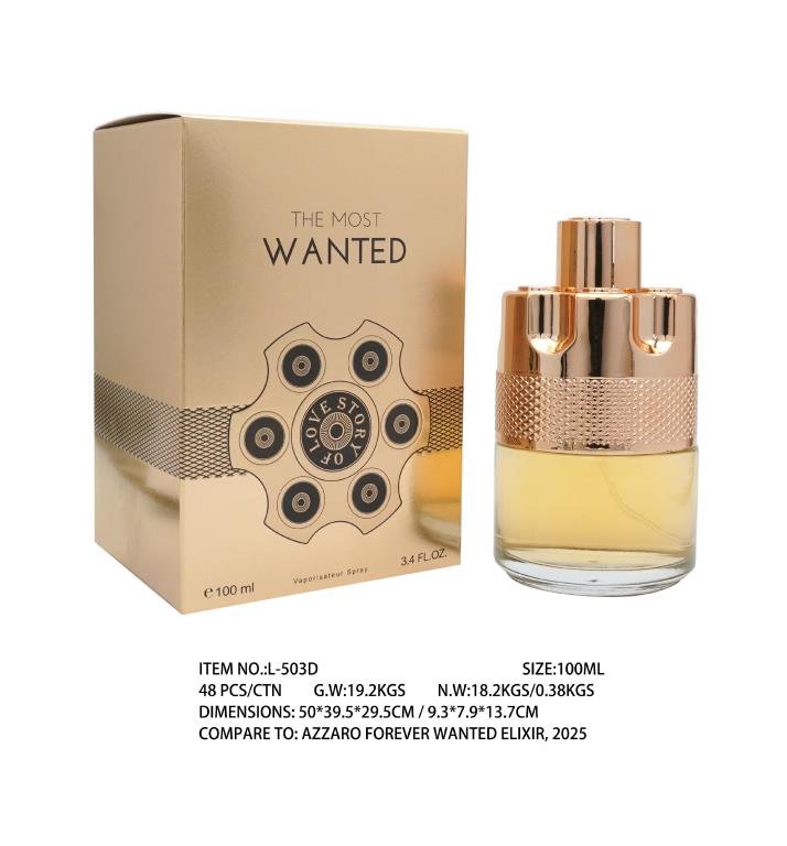 L503D 100ml men's intense elixir eau de parfum, carton of 12, inspired-by impression fragrance