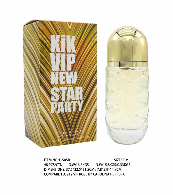 100ml floral pink eau de parfum for women, L505B, carton of 12, inspired by 212 VIP Rose, DPack wholesale