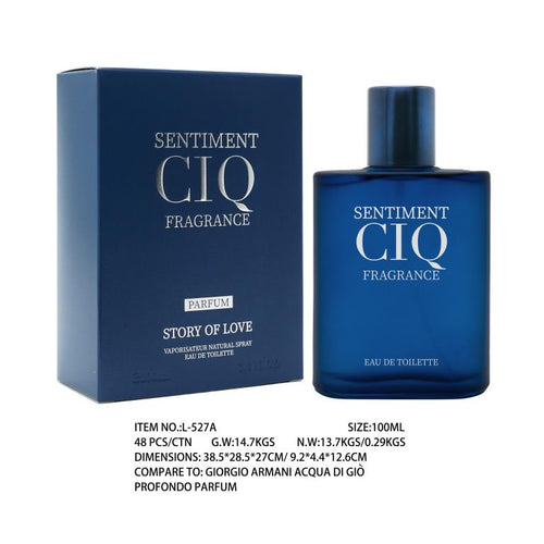 100ML Sentiment CIQ - Smells like Giorgio Armani Acqua Di Gio Profondo Parfum (D)