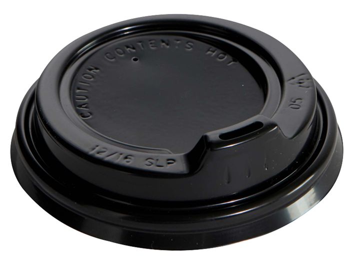 Sipper Lid D/90mm Black PNC 1k