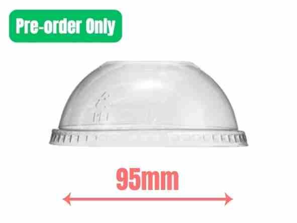 RPET Dome Lid 95mm no hole 1K