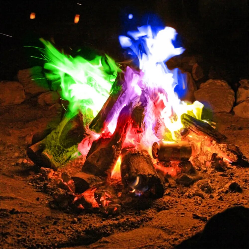 Mystical Fire Dust Sachets 15g - Display Box 75 Packs | Wholesale Camping Fire Colour