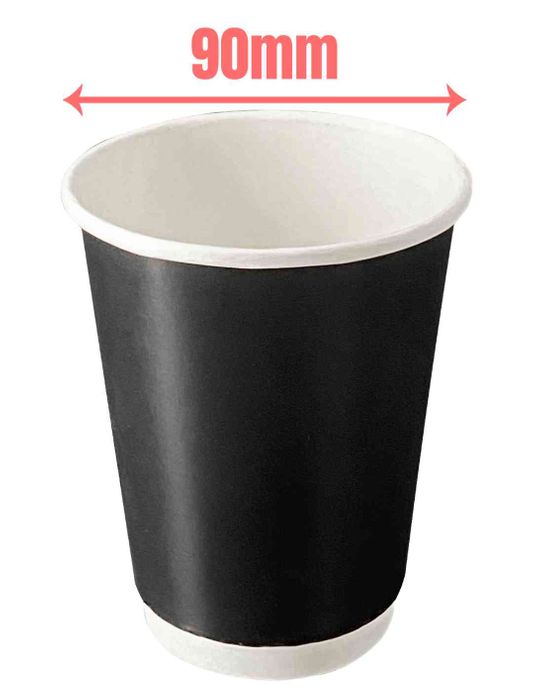 12oz Double Wall Black 500s