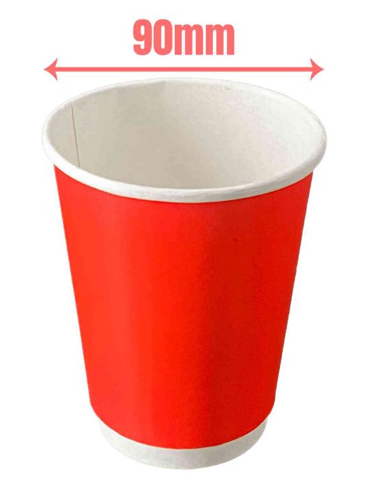 12oz Smooth Double Wall Red