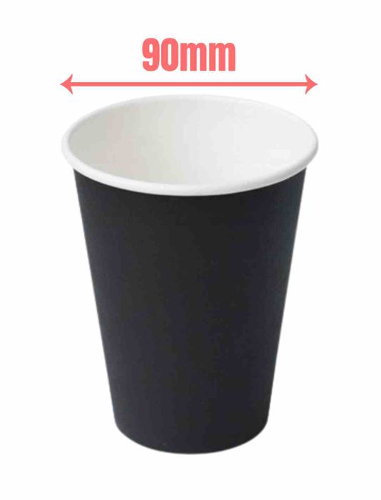 Black 12oz Single Wall