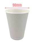 Slate grey 12oz Detpak single wall paper coffee cup with white rim, 90mm diameter, for takeaway hot drinks
