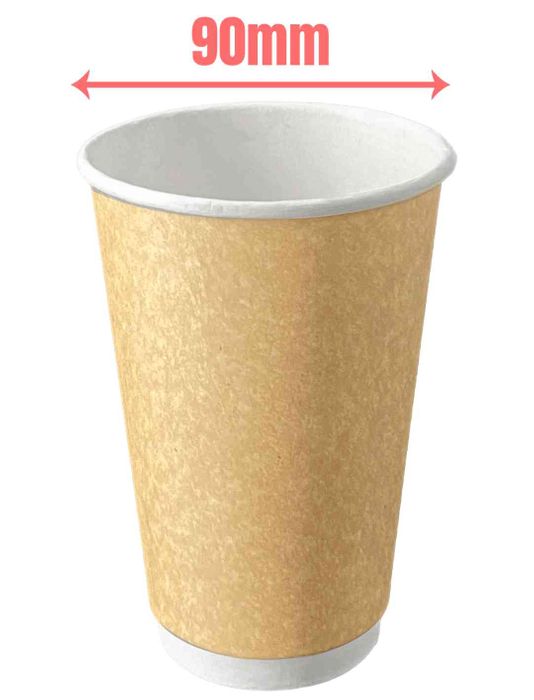 16oz Double Wall Kraft Brown