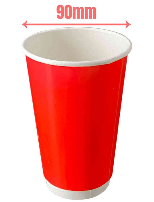 16oz Smooth Double Wall Red