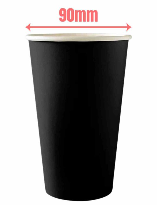 Black 16oz Single Wall Cup