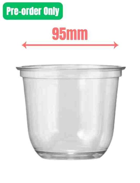 U Shape PET Cup 9oz 1000pcs