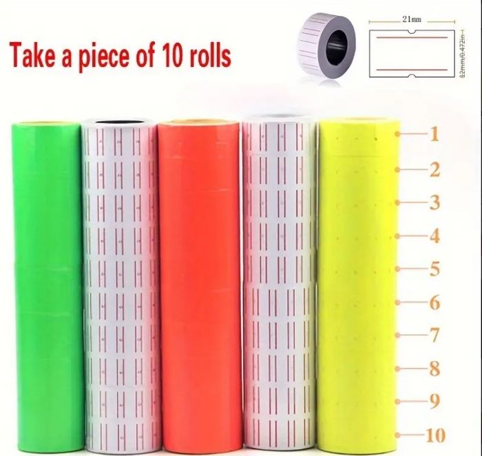 Price Labels Green 10 Rolls