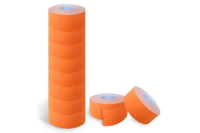Price Labels Orange 10 Rolls