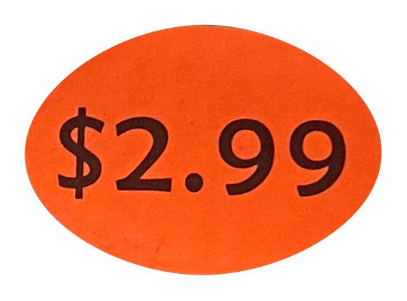 $2.99 Price Sticker