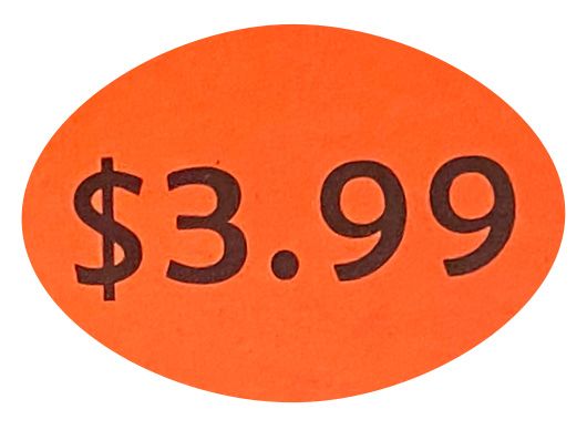 $3.99 Price Sticker