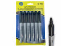 6PK  Black Permamenet Marker