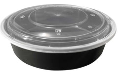 Flat Black 2000ml Round 90Sets