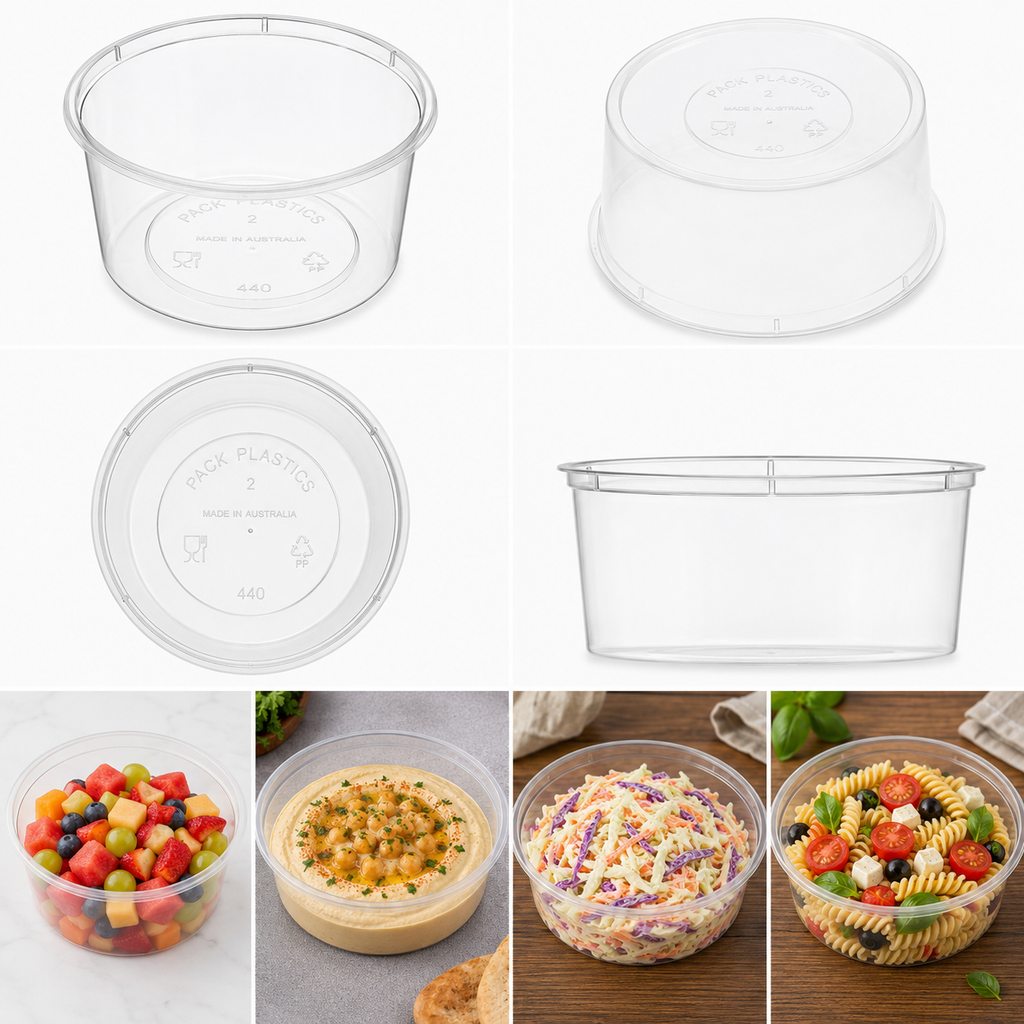 'Genfac' 440ml Round Container (10x50pcs) 500pcs/CTN