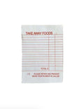 Red large takeaway order book 100 pages, Australian made, for restaurant and café handwritten order-taking