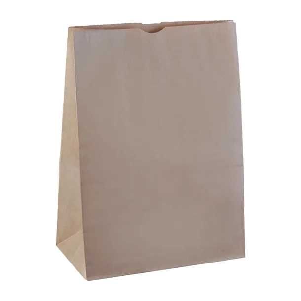Brown kraft SOS #12 self-opening flat-bottom paper bags, Detpak, 330 by 178 by 112mm, for takeaway and grocery
