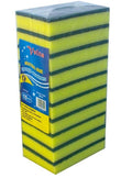 Pack of 10 Velta industrial-grade sponge scourers 15x10x3cm for commercial kitchen and cleaning use
