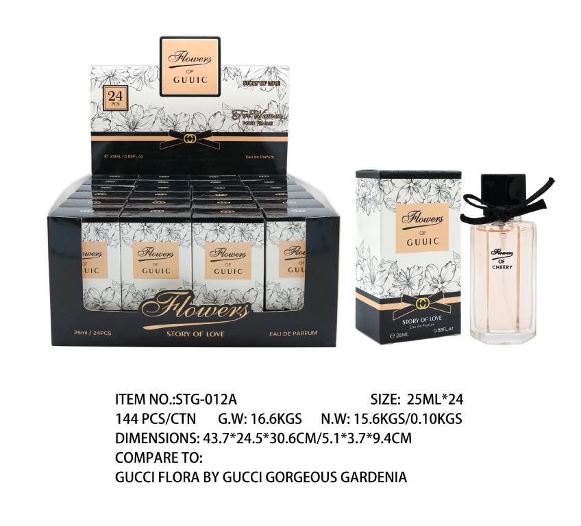 25ML Flowers of Guuic - Smells like Gucci Flora by Gucci Gorgeous Gardenia (STG012A) - wholesale bulk packaging | DPack