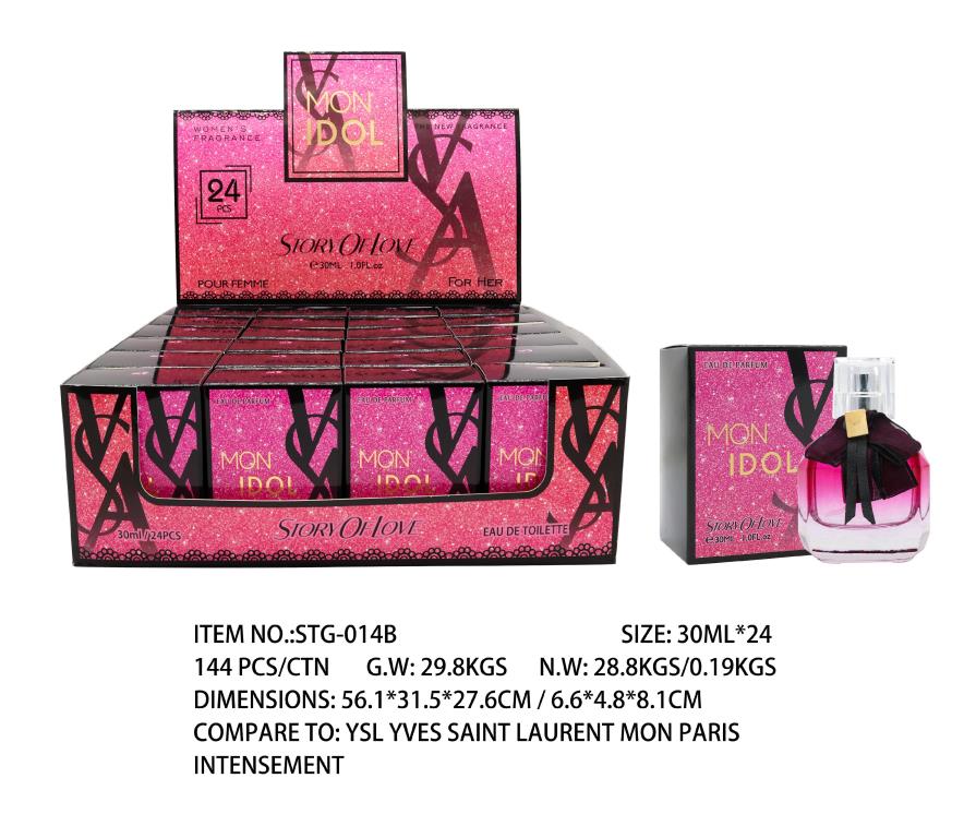 30ml YSA Mon Idol fragrance dupe bottle inspired by YSL Mon Paris Intensément, wholesale pack of 24