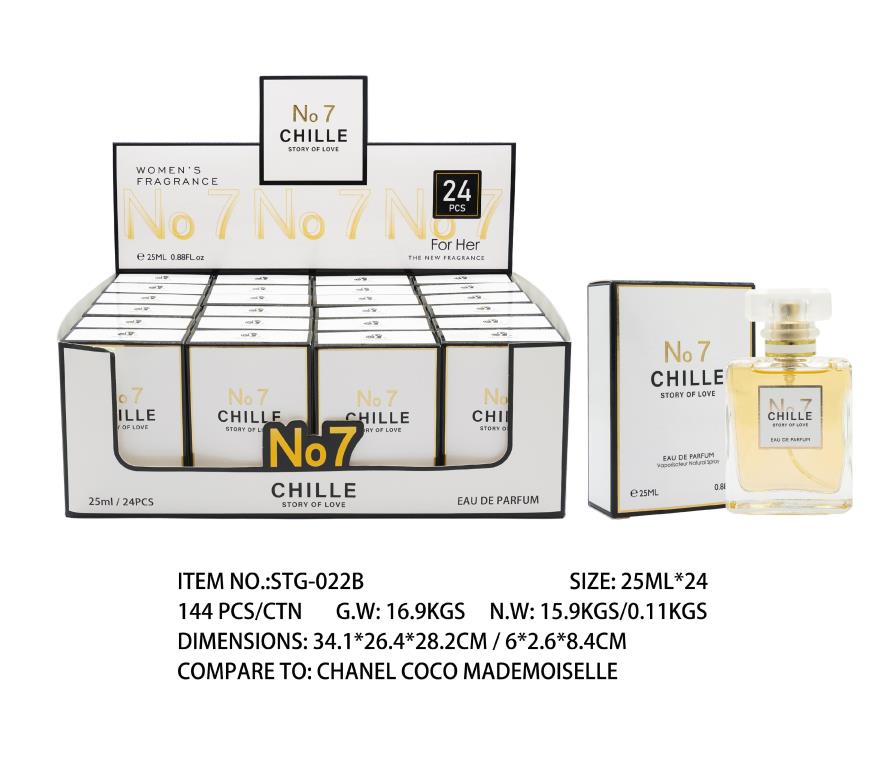 25ML No7 Chille - Smells like Chanel Coco Mademoiselle (STG022B) - wholesale bulk packaging | DPack