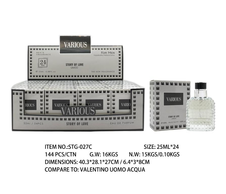 25ML Various Story of Love UMOO- Smells like Valentino Uomo Acqua (STG027C) - wholesale bulk packaging | DPack