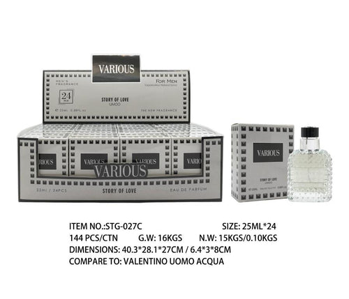 25ML Various Story of Love UMOO- Smells like Valentino Uomo Acqua (STG027C) - wholesale bulk packaging | DPack